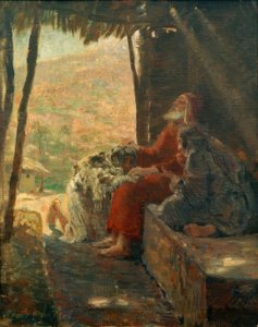 Isaac Blesses Jacob by Ludwig von Hofmann
